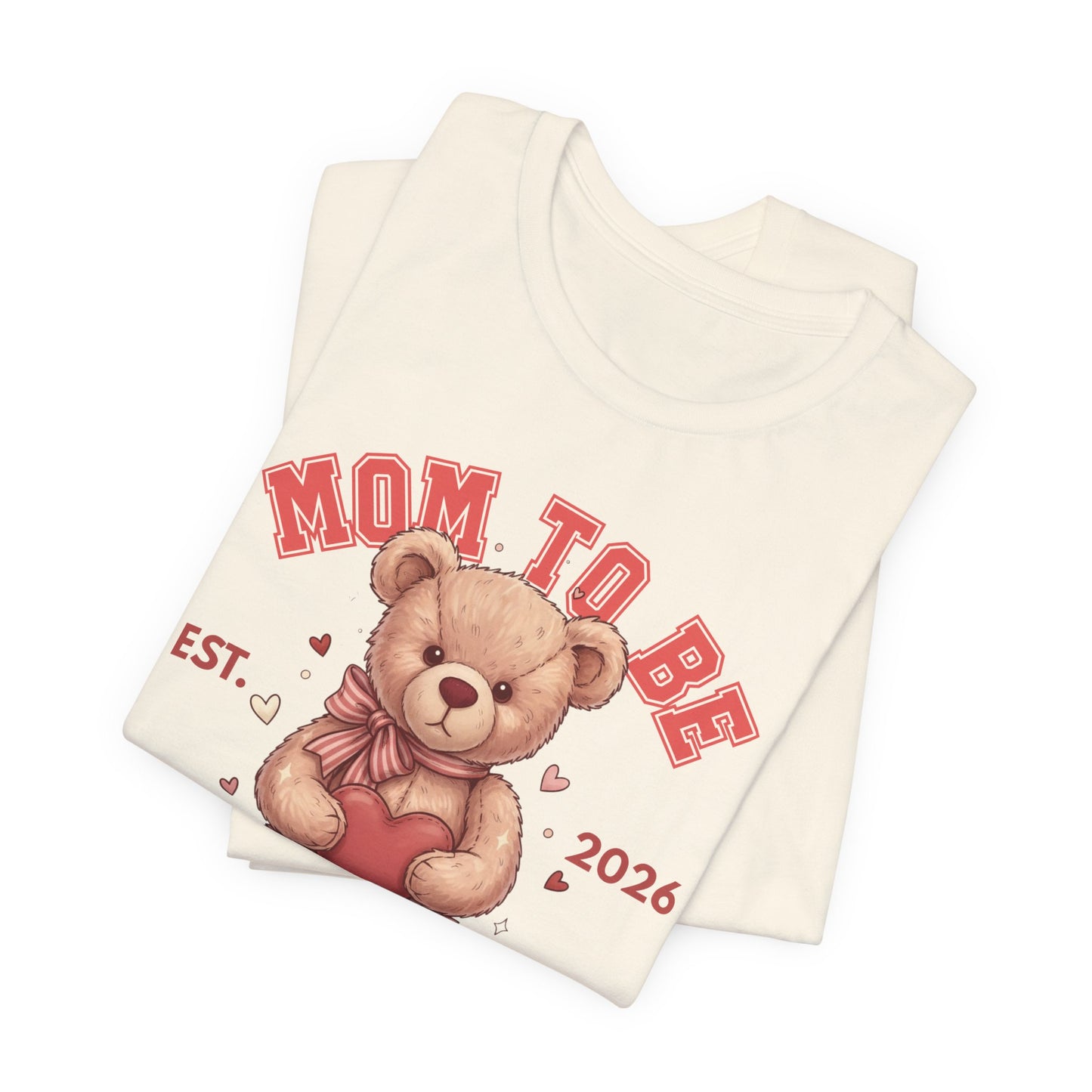 Mom-To-Be Heart Teddy Bear Pregnancy Shirt