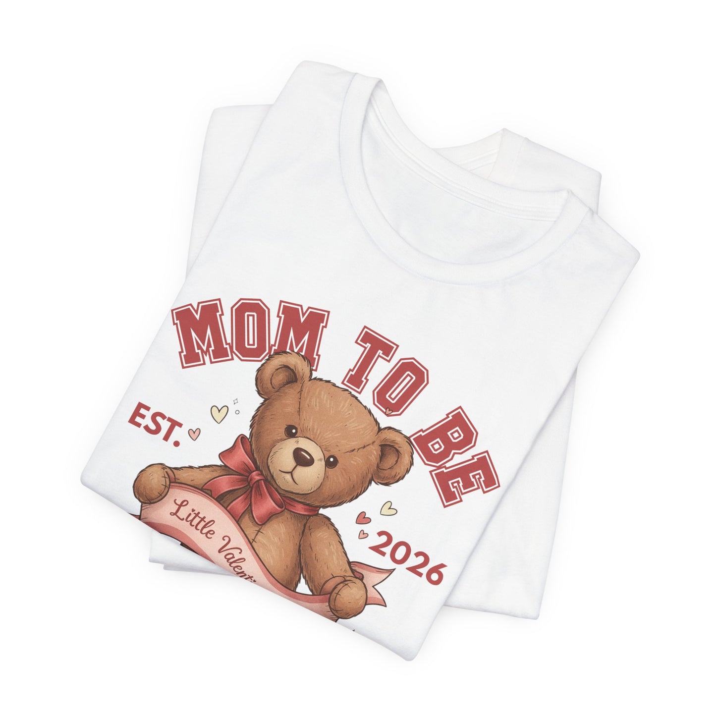 white teddy bear pregnancy shirt