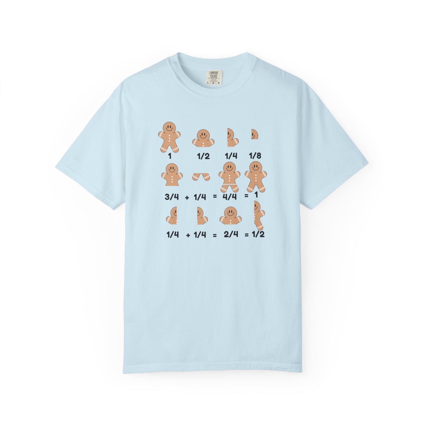 gingerbread math fraction shirt in chambray